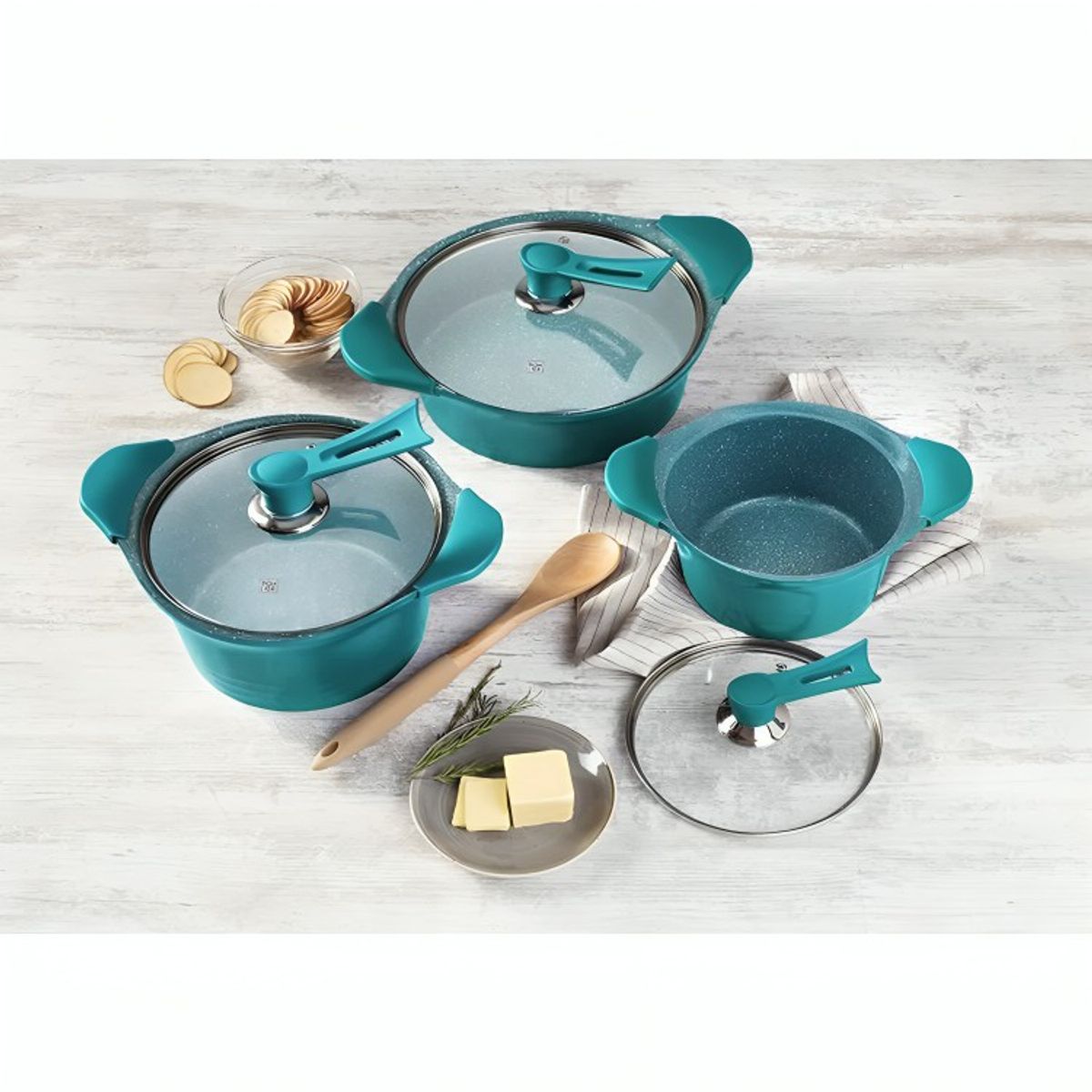 BOHLIER - Batería Cocina 6 Piezas Aluminio Fundido Calipso BOHLIER 23