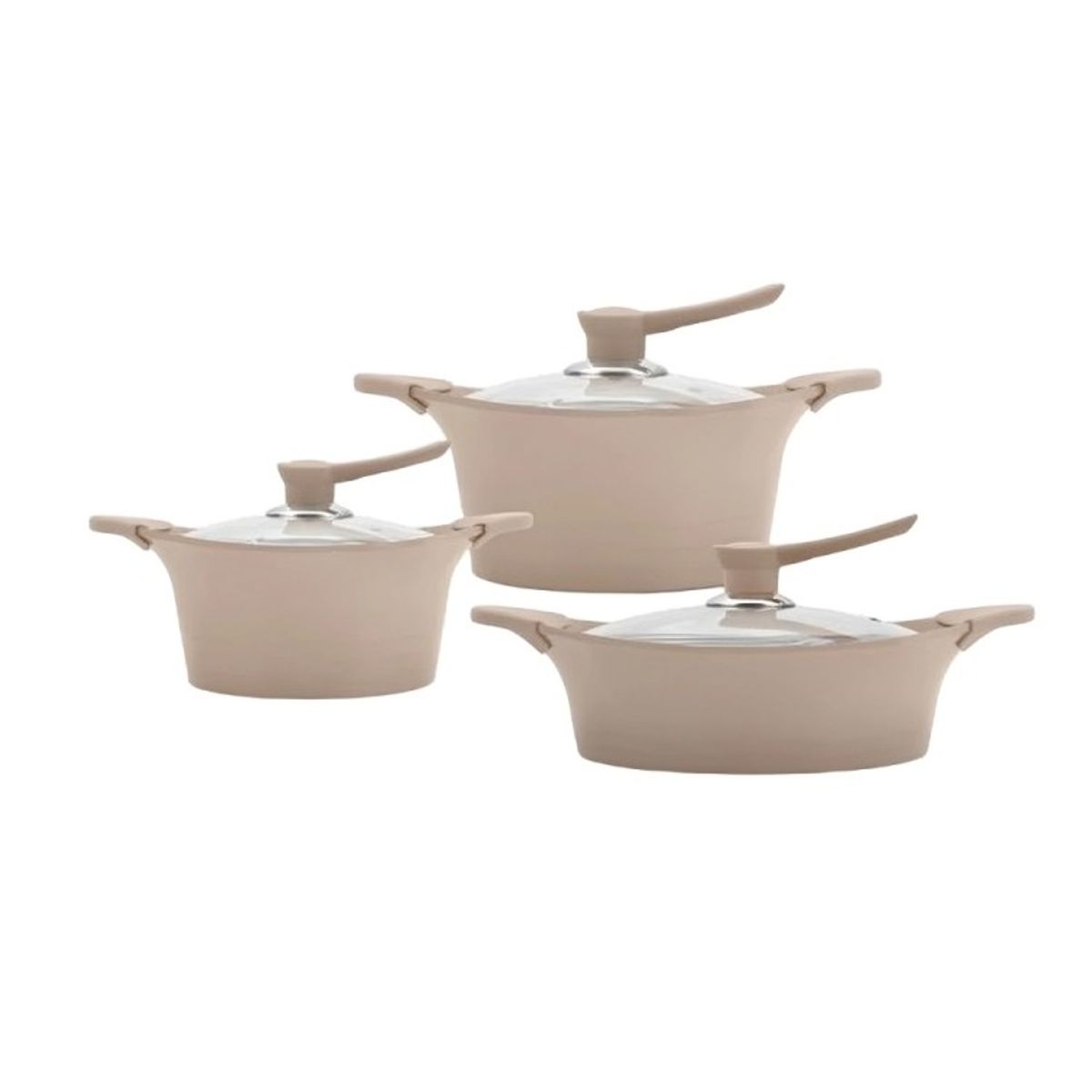 BOHLIER - Batería Cocina 6 Piezas Aluminio Fundido Beige BOHLIER 22