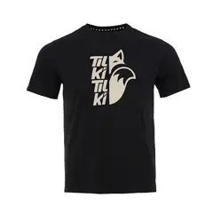 TILKI - Polera Cotton Mix Big Logo NegraBlanca Tenis Padel