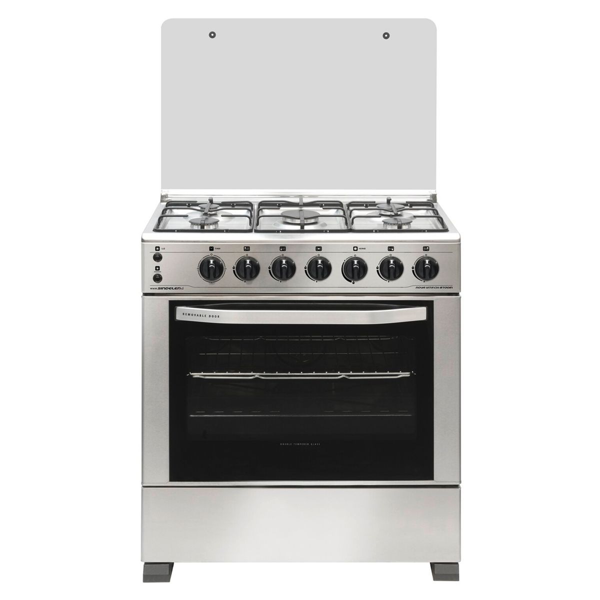 SINDELEN - Cocina 5 Quemadores Horno de 93 Lt Gas Licuado Ch-8700In Sindelen