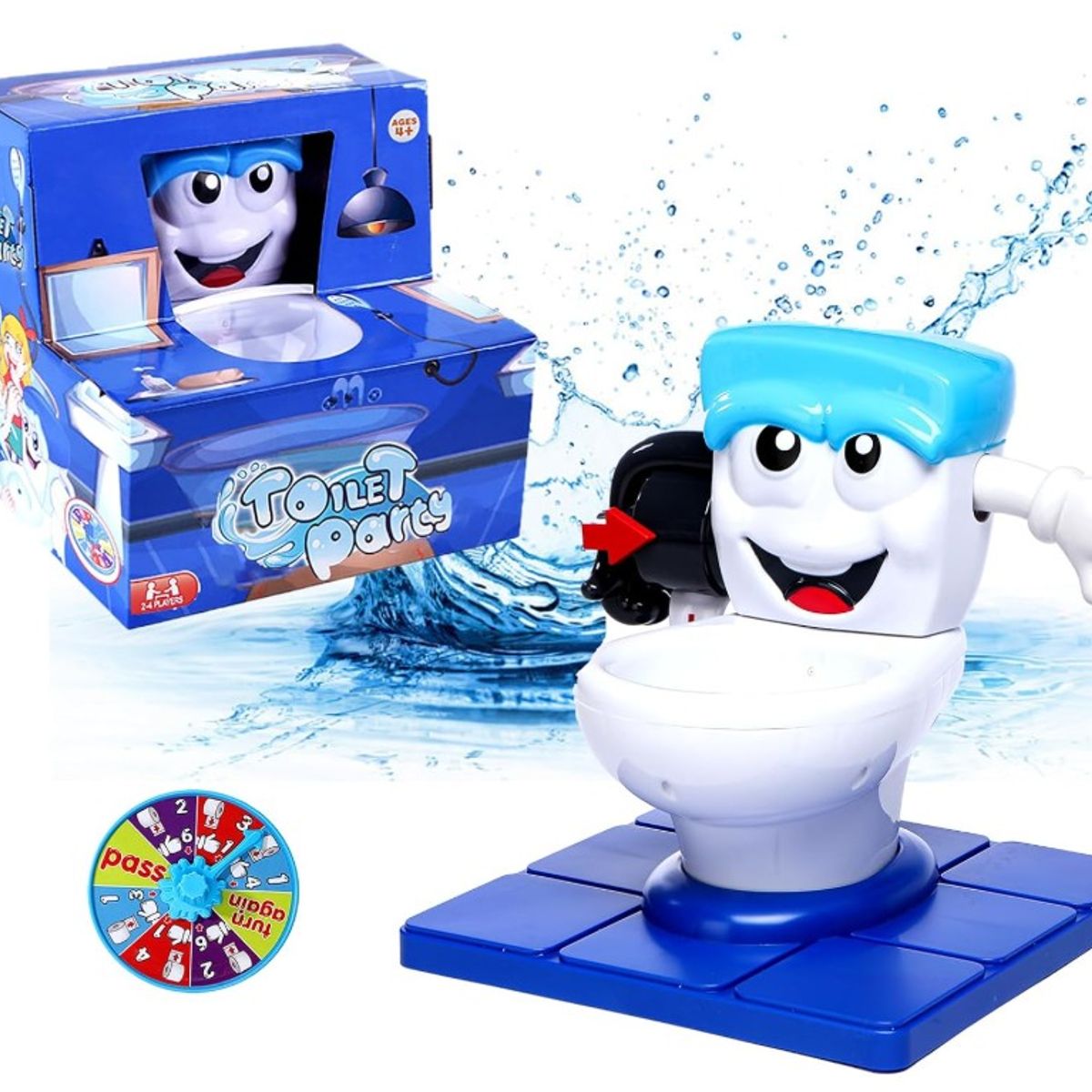 JUGUETERIA - Juguete de inodoro de plástico con spray de agua divertido y bromas