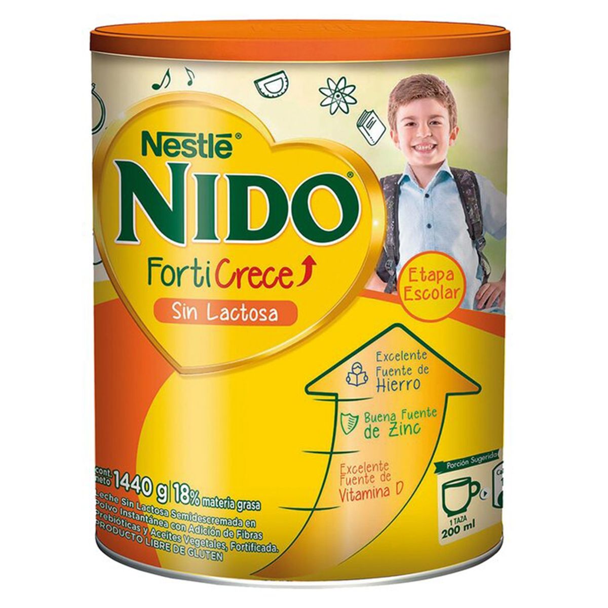 NIDO - Leche NIDO Forticrece SinLactosa 1440g X2 Tarros