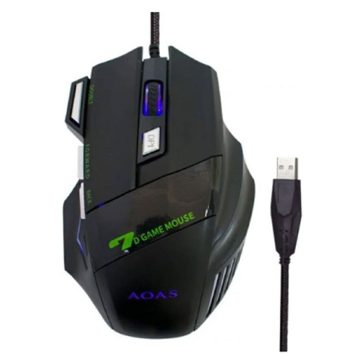 COMPRAPO - Mouse Gamer AOAS K90 3200DPI Ergonómico Iluminado