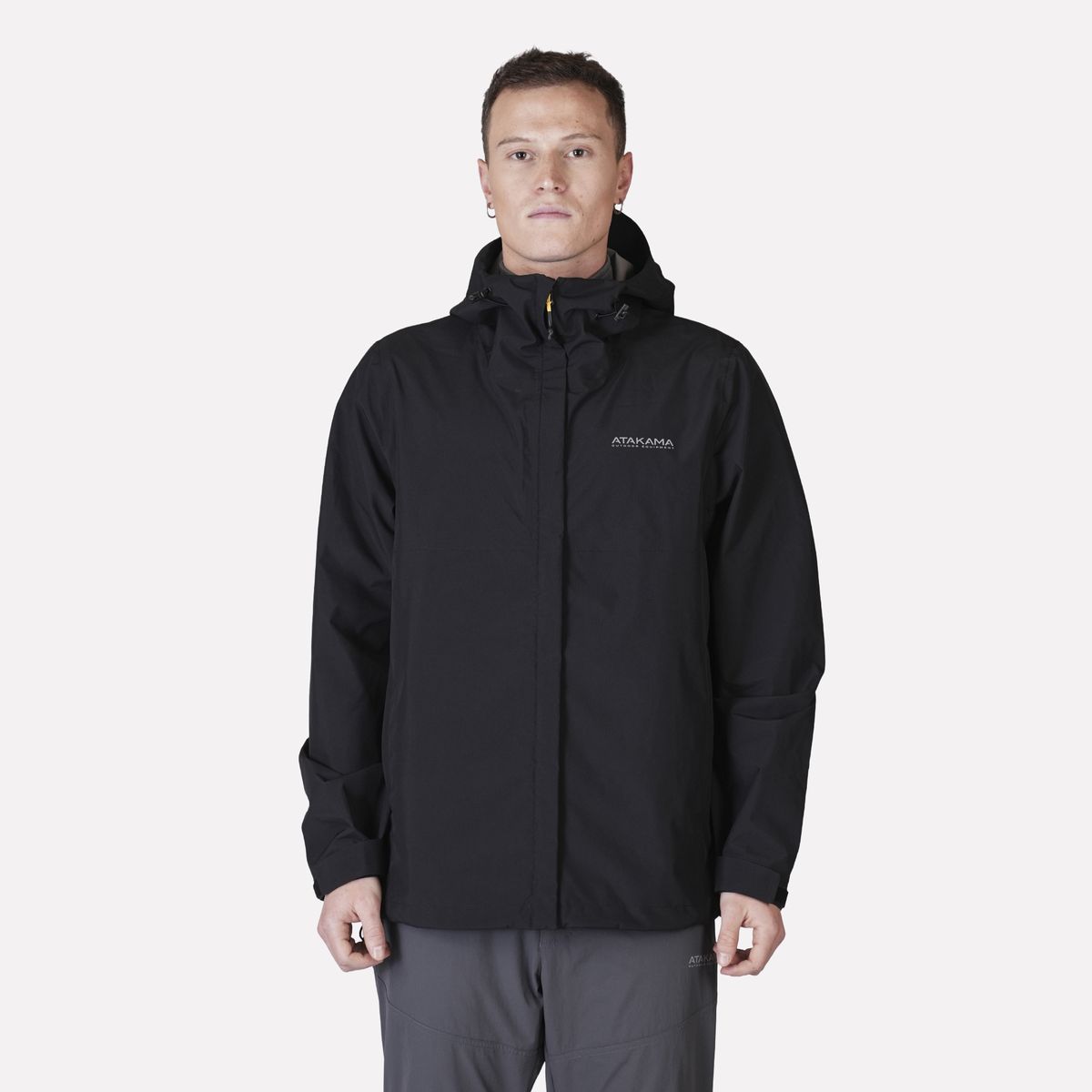ATAKAMA OUTDOOR - Chaqueta Impermeable Hombre Frontera Thinline Negra Atakama Outdoor