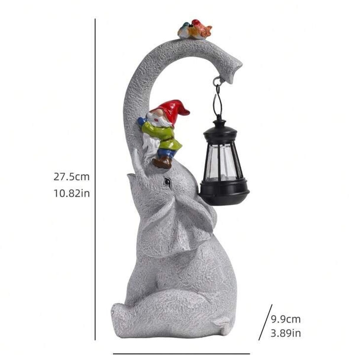 GENERICO - Estatua Elefante Luz Solar