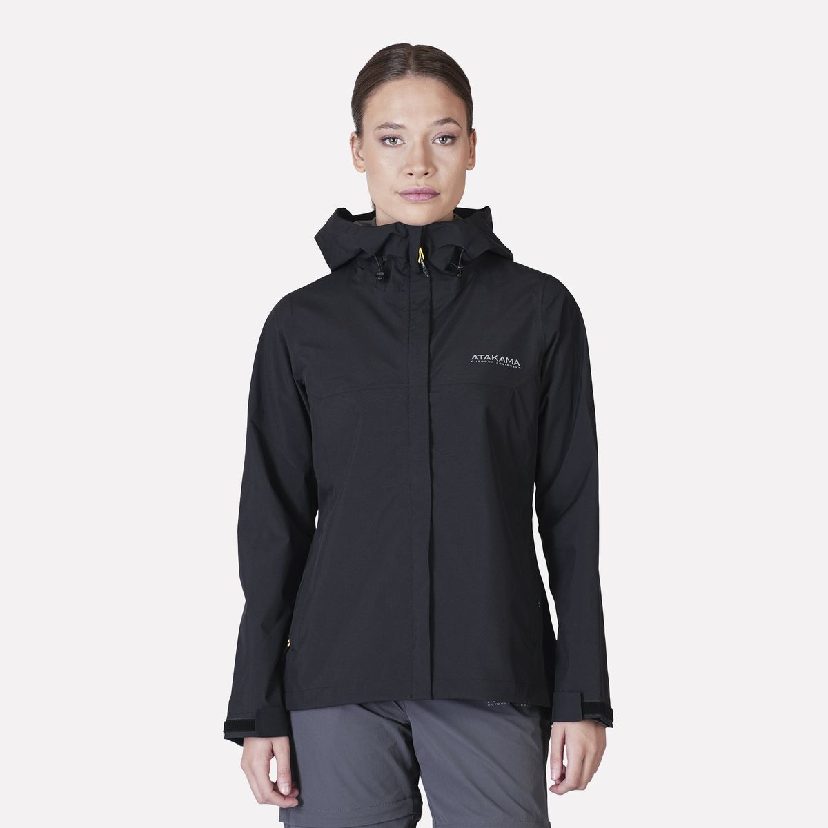 ATAKAMA OUTDOOR - Chaqueta Impermeable Mujer Frontera Thinline Negra Atakama Outdoor