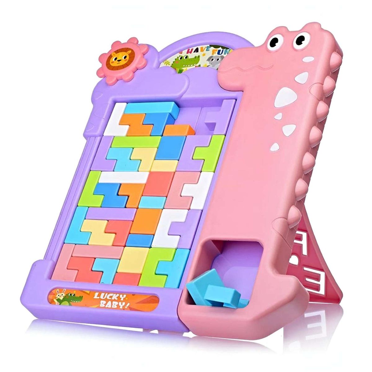 GENERICO - Juego de lógica educativa Tetris Montessori para niños con bloques 3D
