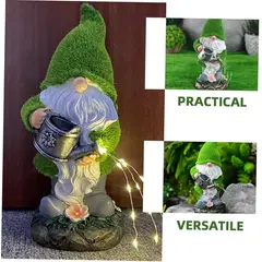 GENERICO - Estatua Gnomo Solar - Regadera Hada