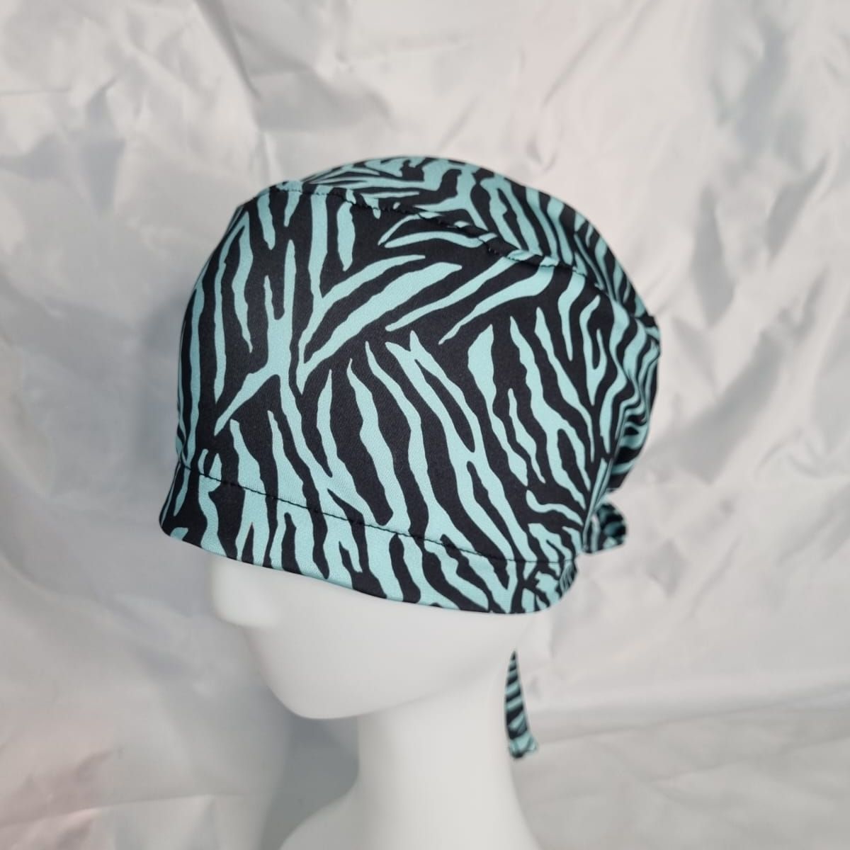 EL ESPACIO DE TOMMY - Gorro Clínico Lycra Cebra negro verde agua