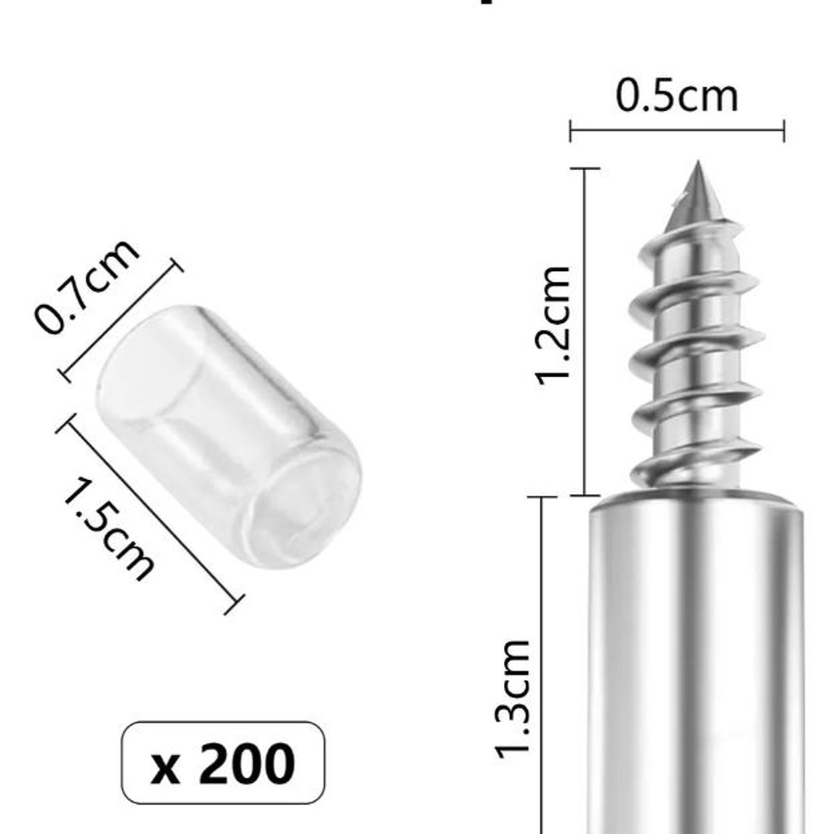 KINDA NICE - 200 Pcs Soporte Repisa De Mueble Y Vidrio Con Manga De Goma