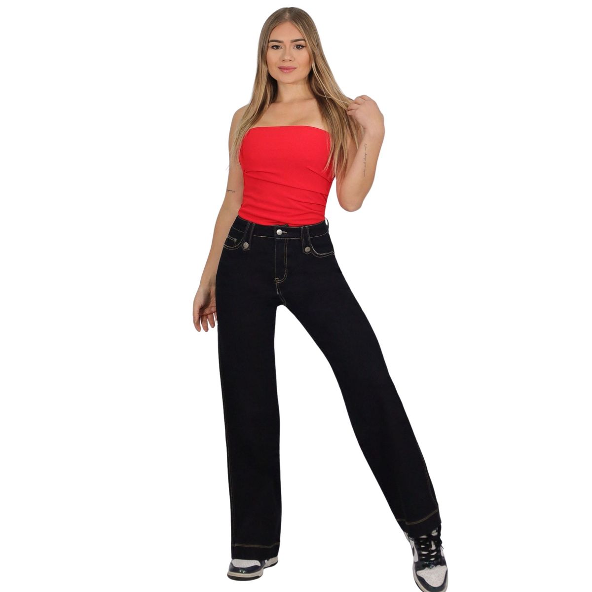 GENERAL - Jeans Mujer Recto Wide Leg J9987