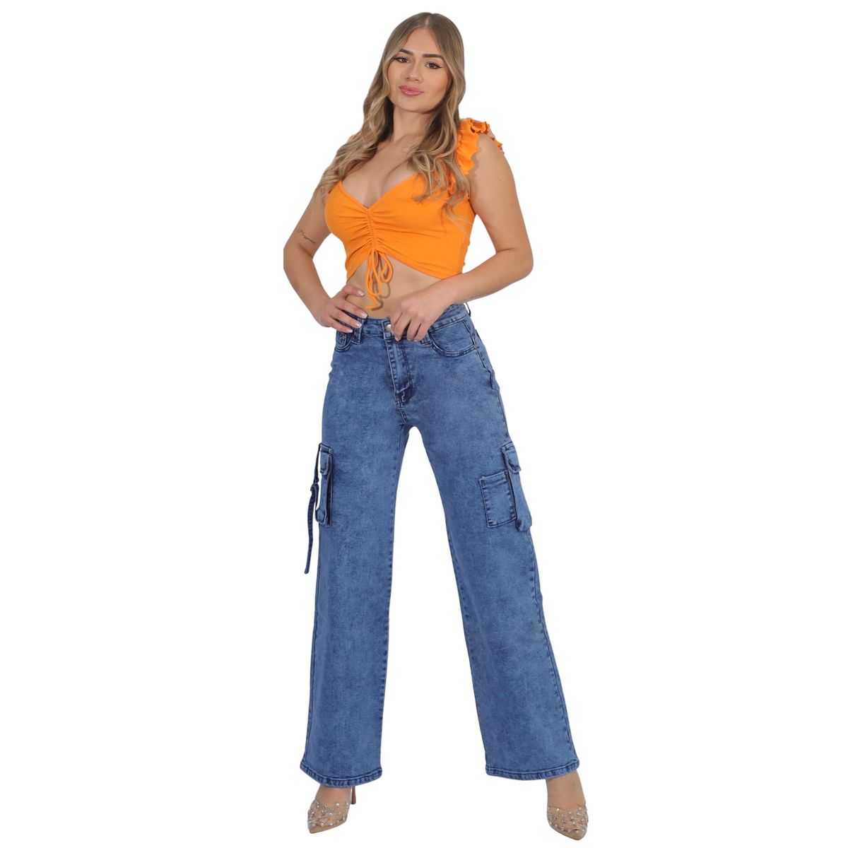GENERAL - Jeans Cargo Mujer J9056