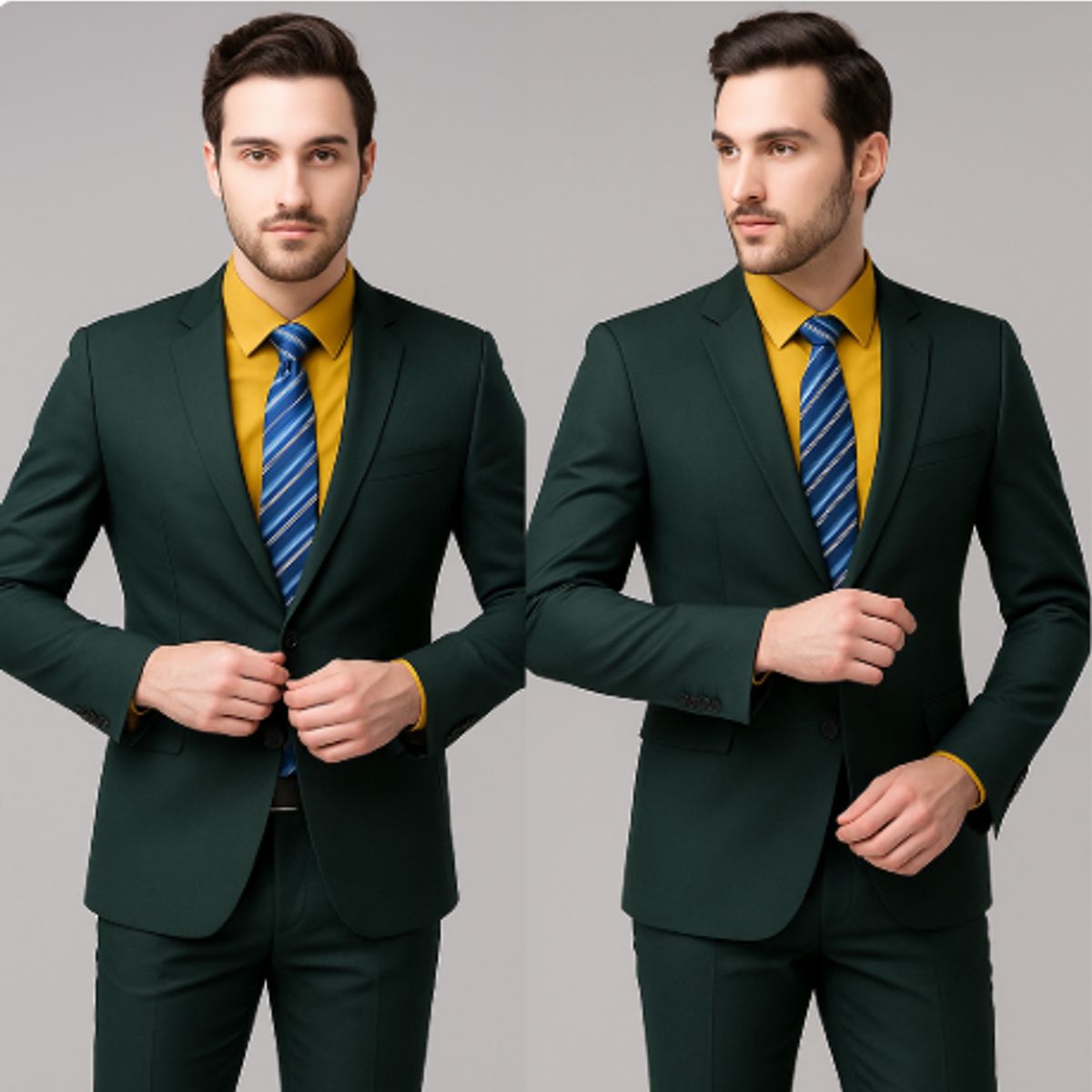 XPRESS RECHARGE - Traje Verde Oscuro para Hombre Slim Fit Elegante