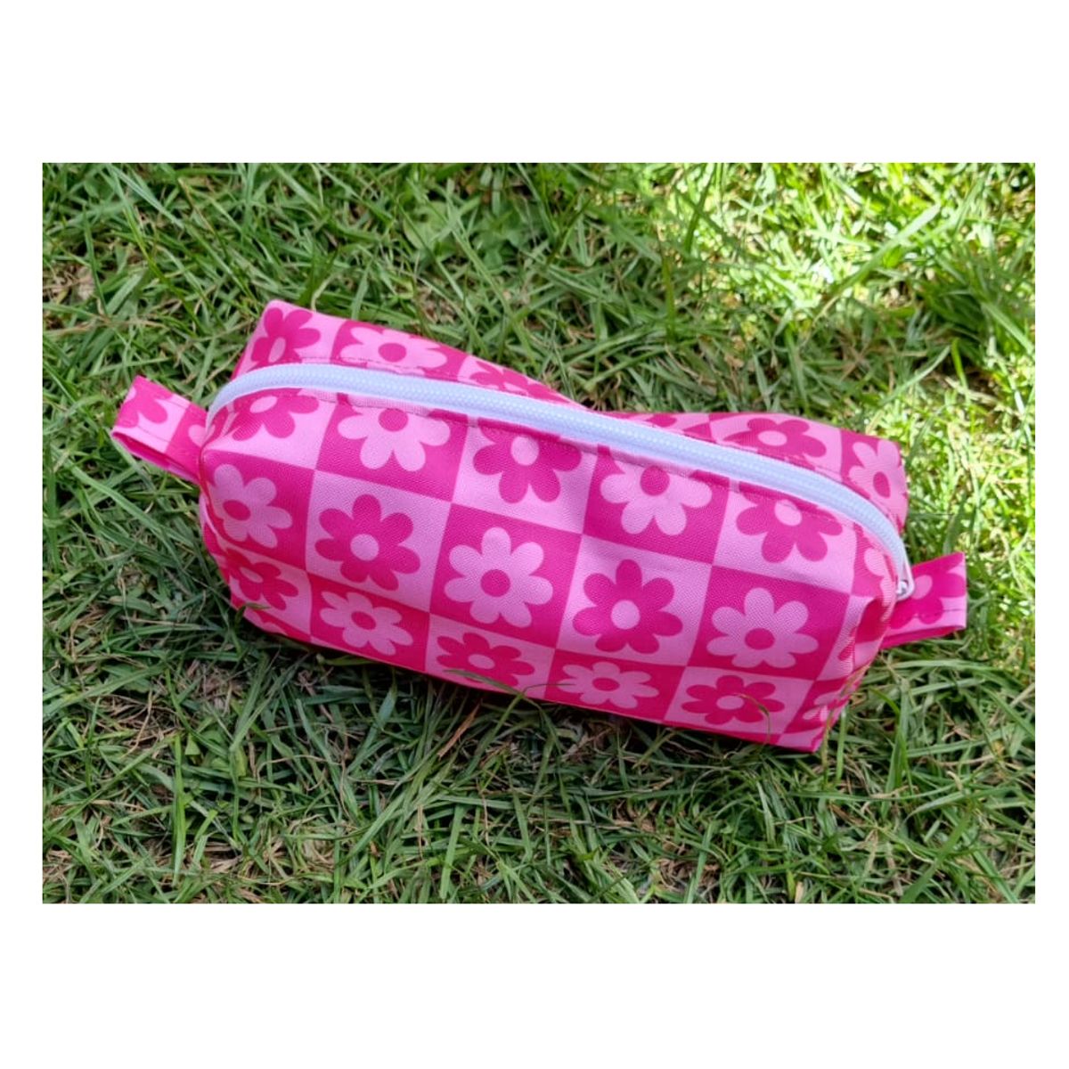 EL ESPACIO DE TOMMY - Neceser estuche pequeño flores fucsia rosa