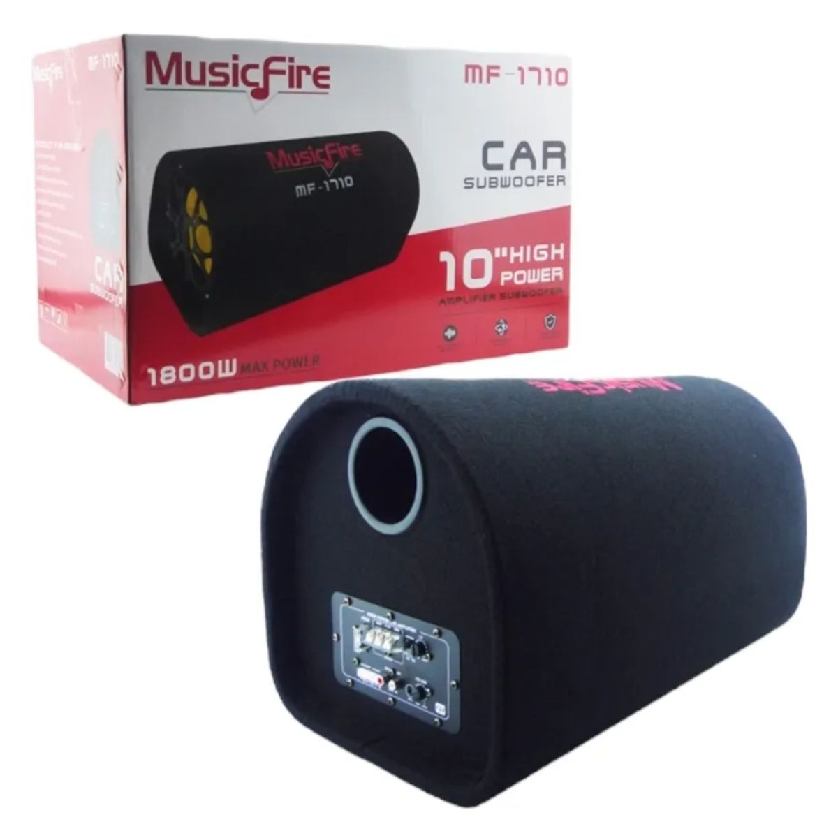 GENERICO - Bazooka de 10 pulgadas, 12(volt), 1800Watt, Musicfire.