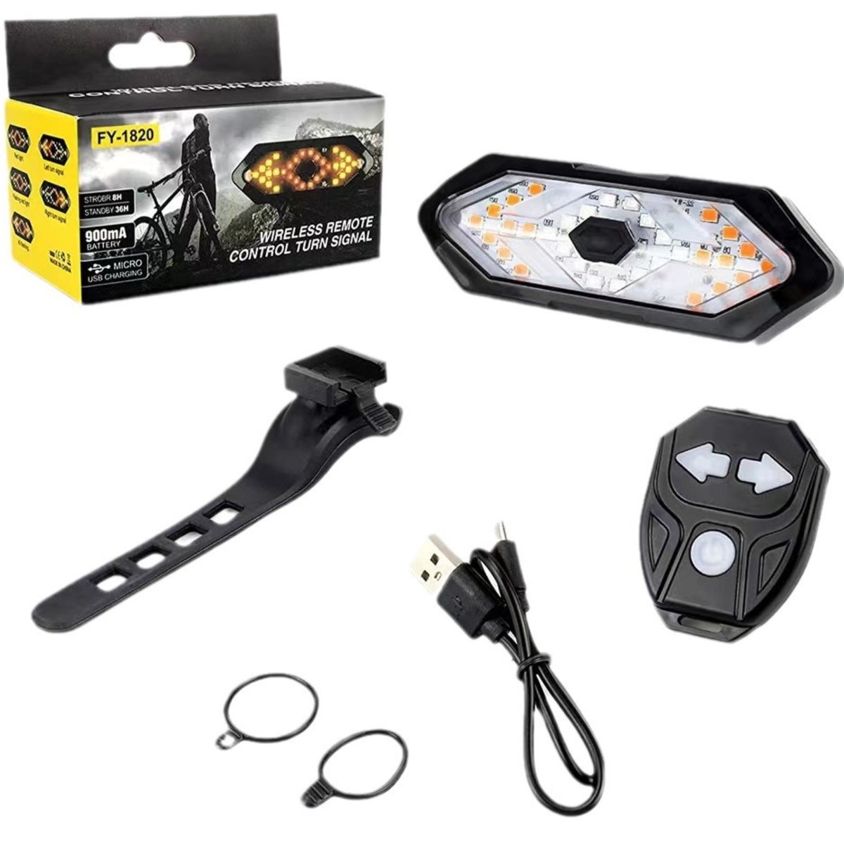 KINDA NICE - Intermitentes De Bicicleta Con Carga Usb Luz Trasera