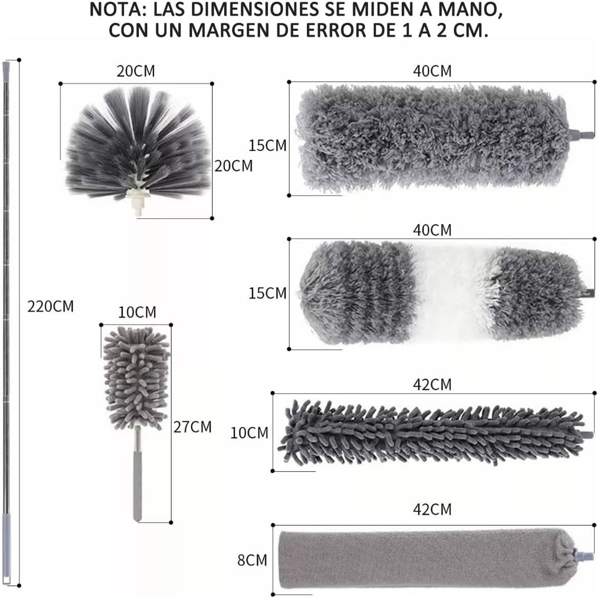 Plumero Retractil Microfibra Techo Extensión Limpiador Polvo, marca KUANGYE - Foto 2