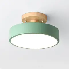 UMEXUS - Lámpara de techo de madera estilo nórdico, 18cm,LED, 3 cambios de color