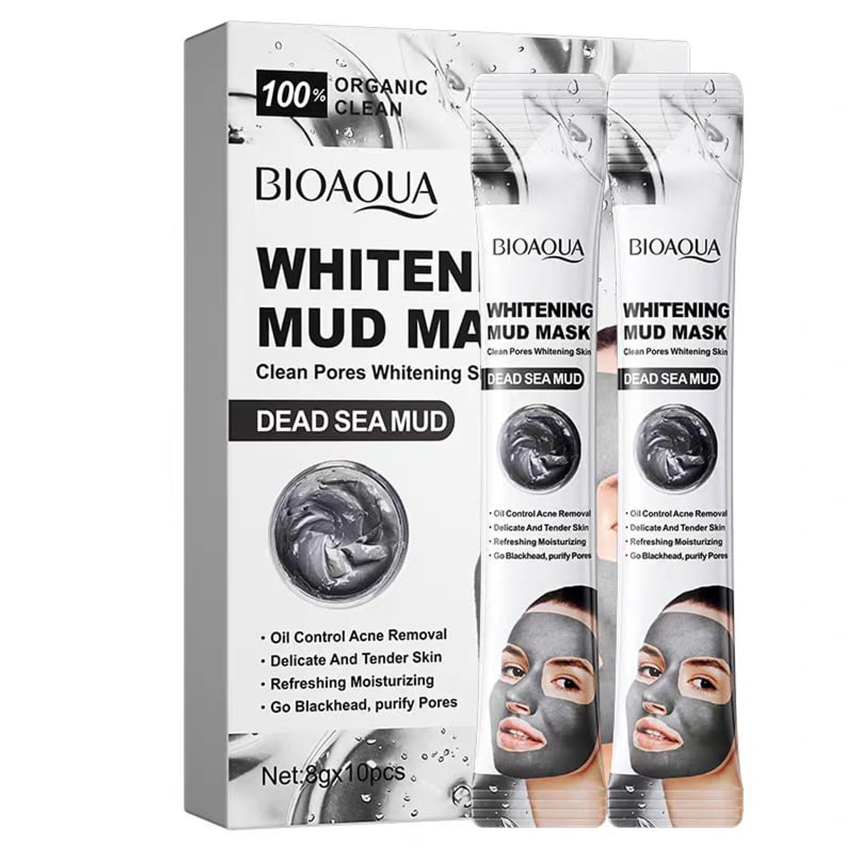 GENERICO - Set 10 Mascarillas De Barro  Blanqueador Elimina Puntos Negros