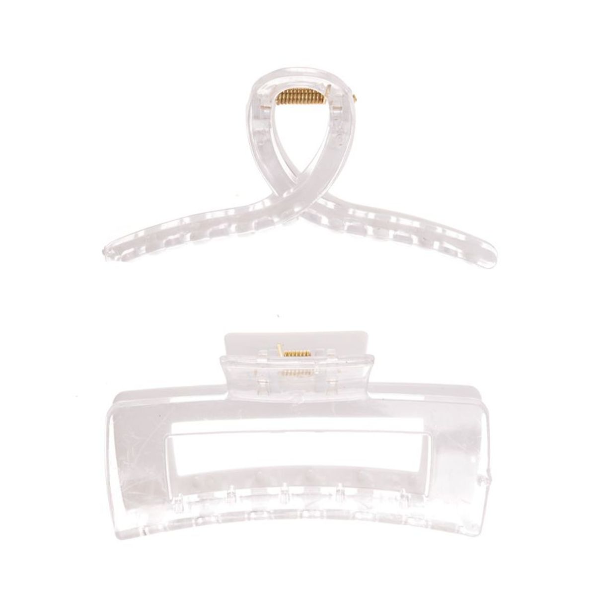 GENERICO - Tiburon Pinza  Pinches Accesorios Cabello Set 2 Unidades Color Blanco