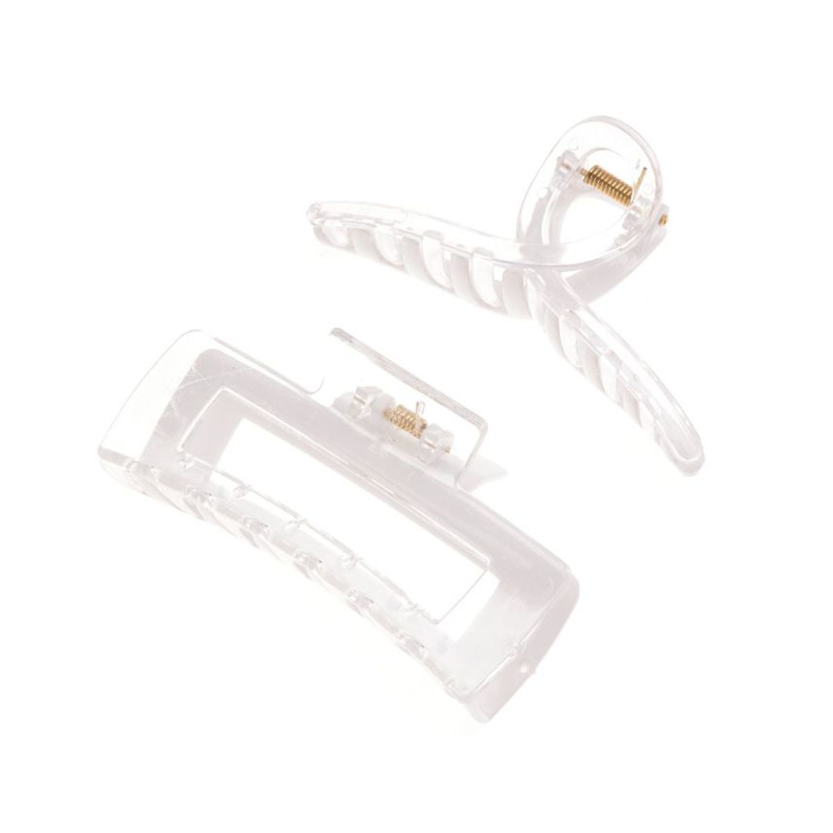 GENERICO - Tiburon Pinza  Pinches Accesorios Cabello Set 2 Unidades Color Blanco