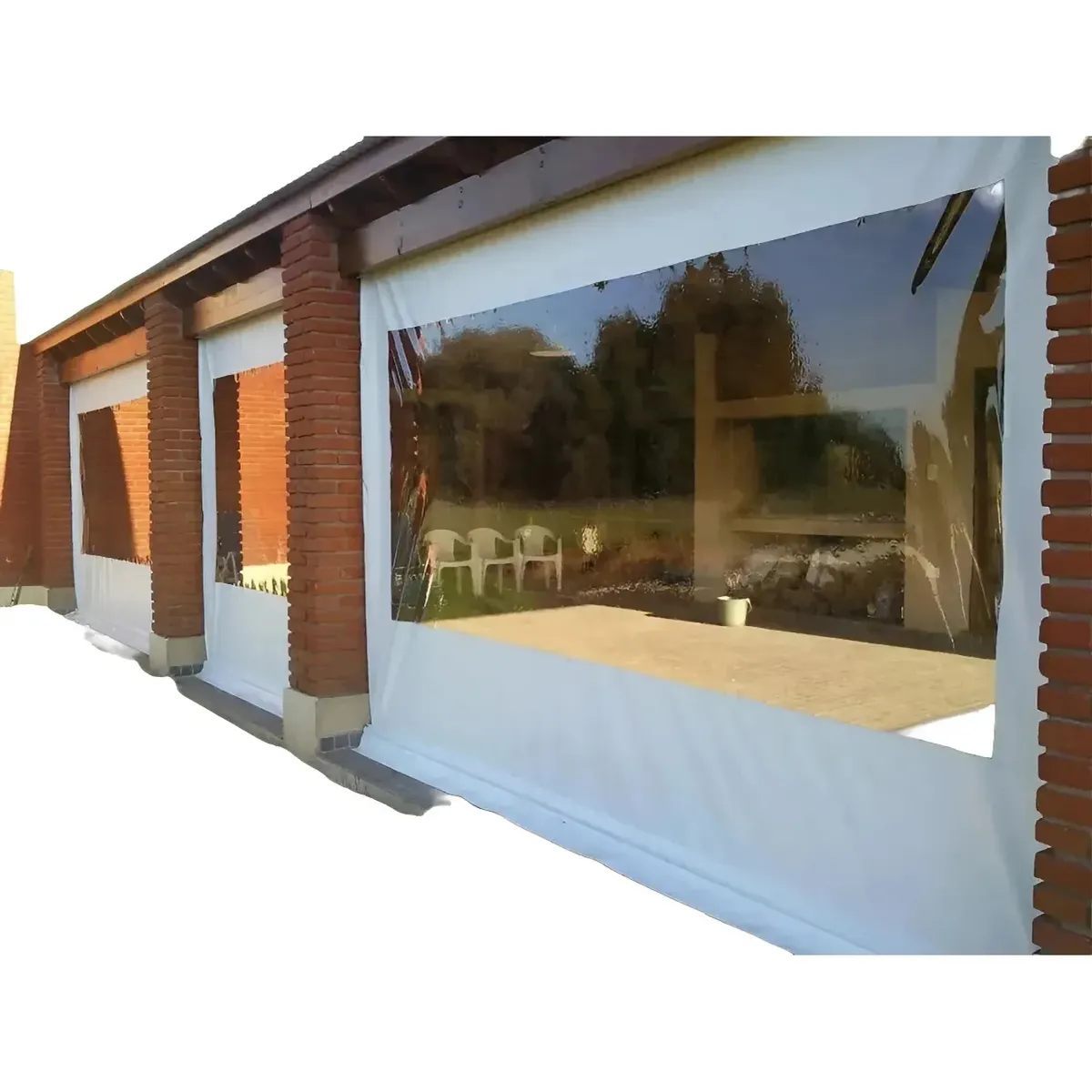 KUANGYE - Cierre Terraza De Pvc 5x232 Metros Cada Cortina Panorámica