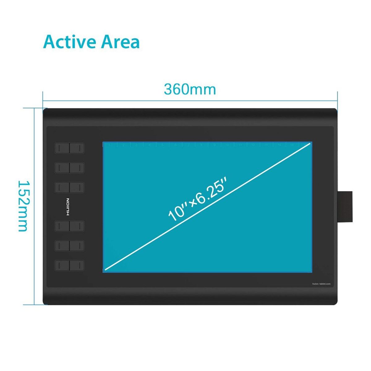 HUION - HUION Tableta Gráfica H1060P con OTG