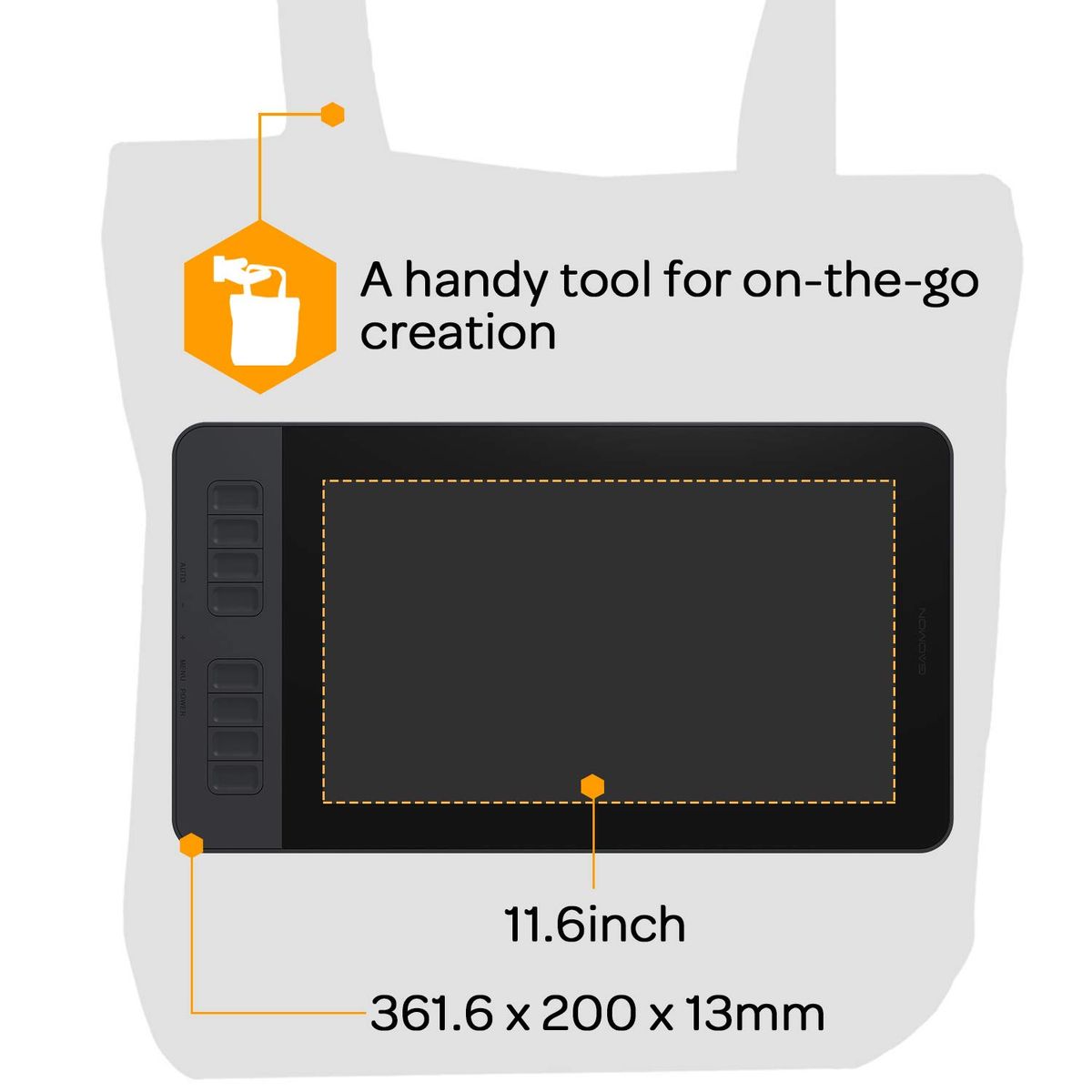 GAOMON - Tablet gráfica de dibujo GAOMON PD1161 Pen Display Soporte