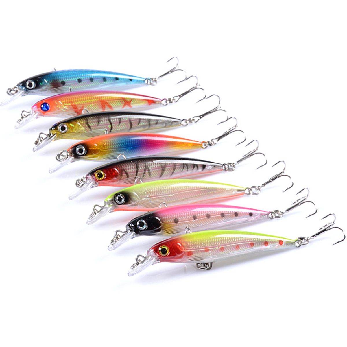 KINDA NICE - Pack Señuelos Pesca 10pcs 8cm Lenguados Corvinas 03-dbg1368