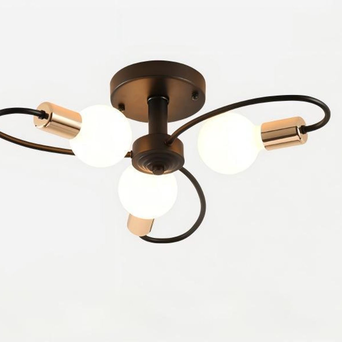 UMEXUS - Lámpara de techo de 3 luces moderna lámpara de araña sputnik de metal