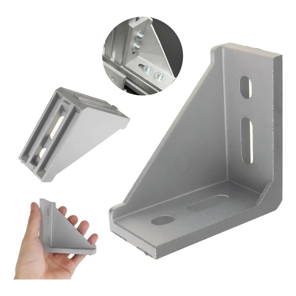 KUANGYE - Soporte Ángulo 90° Perfil Tslot 40x80  pack 2 Unds
