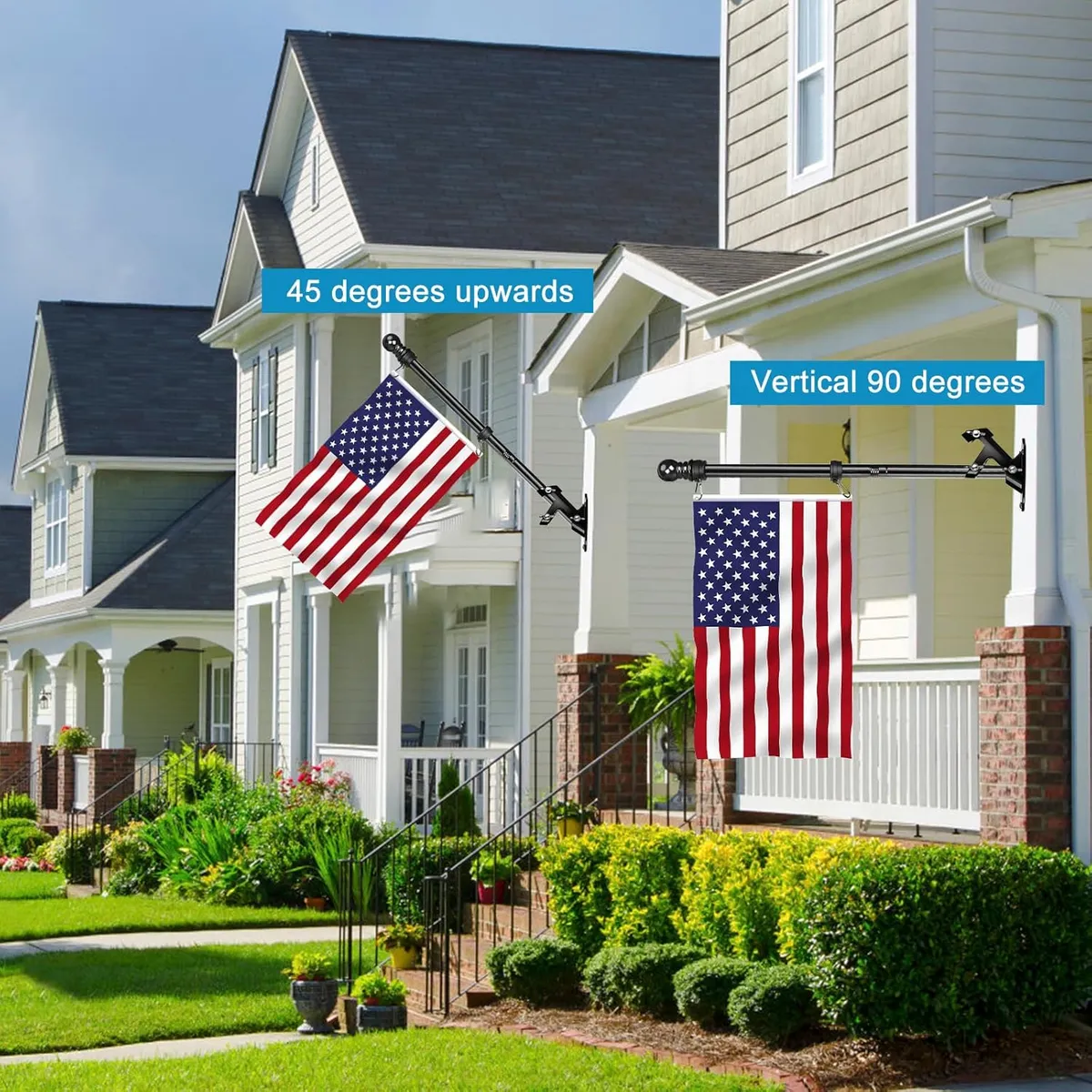 KUANGYE - Asta De Aluminio Para Banderas De 180cm Con Soporte