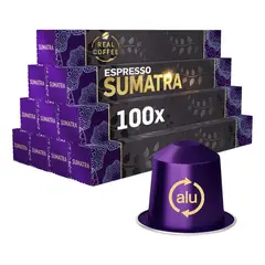 REAL COFFEE - 100 Cápsulas Compatibles Nespresso Sumatra,