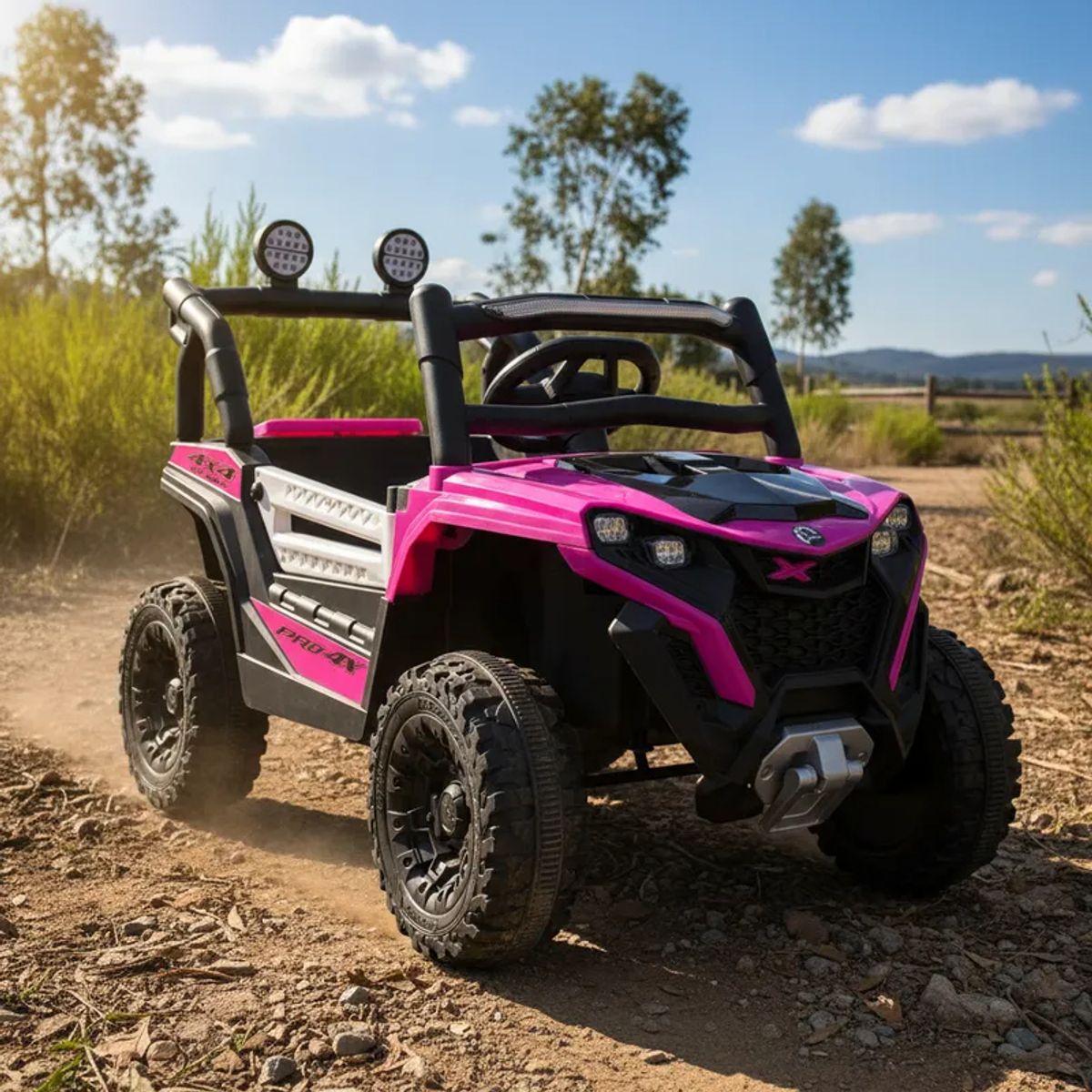BEBESIT - Auto Eléctrico Buggy Adventurer Niñas Infantil Rosado