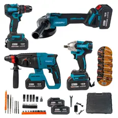 CEGRU - Kit 4pcs Llave De Impacto Taladro Rotomartillo Esmeriladora