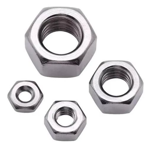 Tuerca Hexagonal Acero Inoxidable 304 3/8 (50 Unidades)