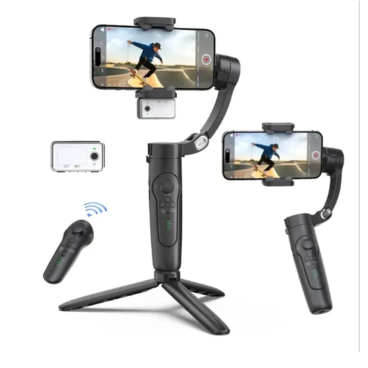 GENERICO - Estabilizador De Vlogging Portátil Plegable 3 Ejes De Móvil