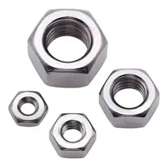 METALFER - Tuerca Hexagonal Acero Inoxidable 304 7/8 (50 Unidades)