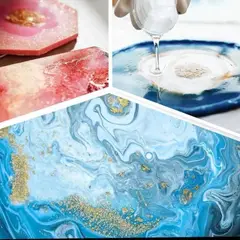 GENERICO - Kit Resina Epóxica Cristal 11 1000ml Accesorios + Pigmentos