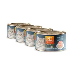 FIT FORMULA - 4x Alimento Humedo Gourmet Gatos Lomito de Atún y Palitos de Cangrejo