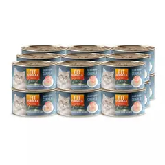 FIT FORMULA - 12x Alimento Humedo Gourmet Gatos Lomito de Atún y Palitos de Cangrejo