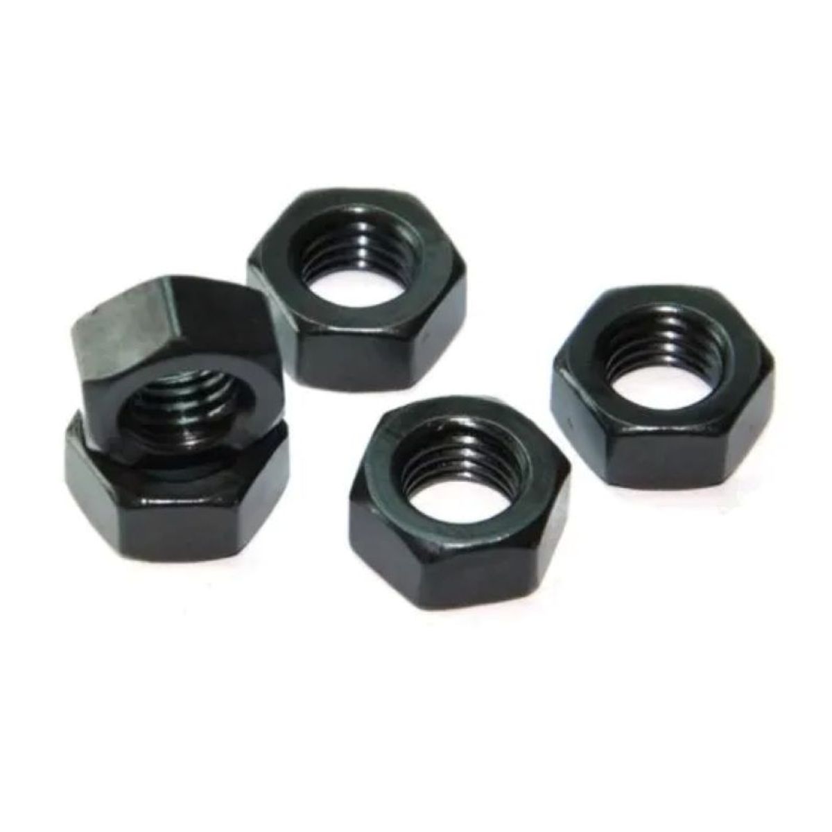 METALFER - Tuerca Hexagonal Negra 1/2" 100 Unidades