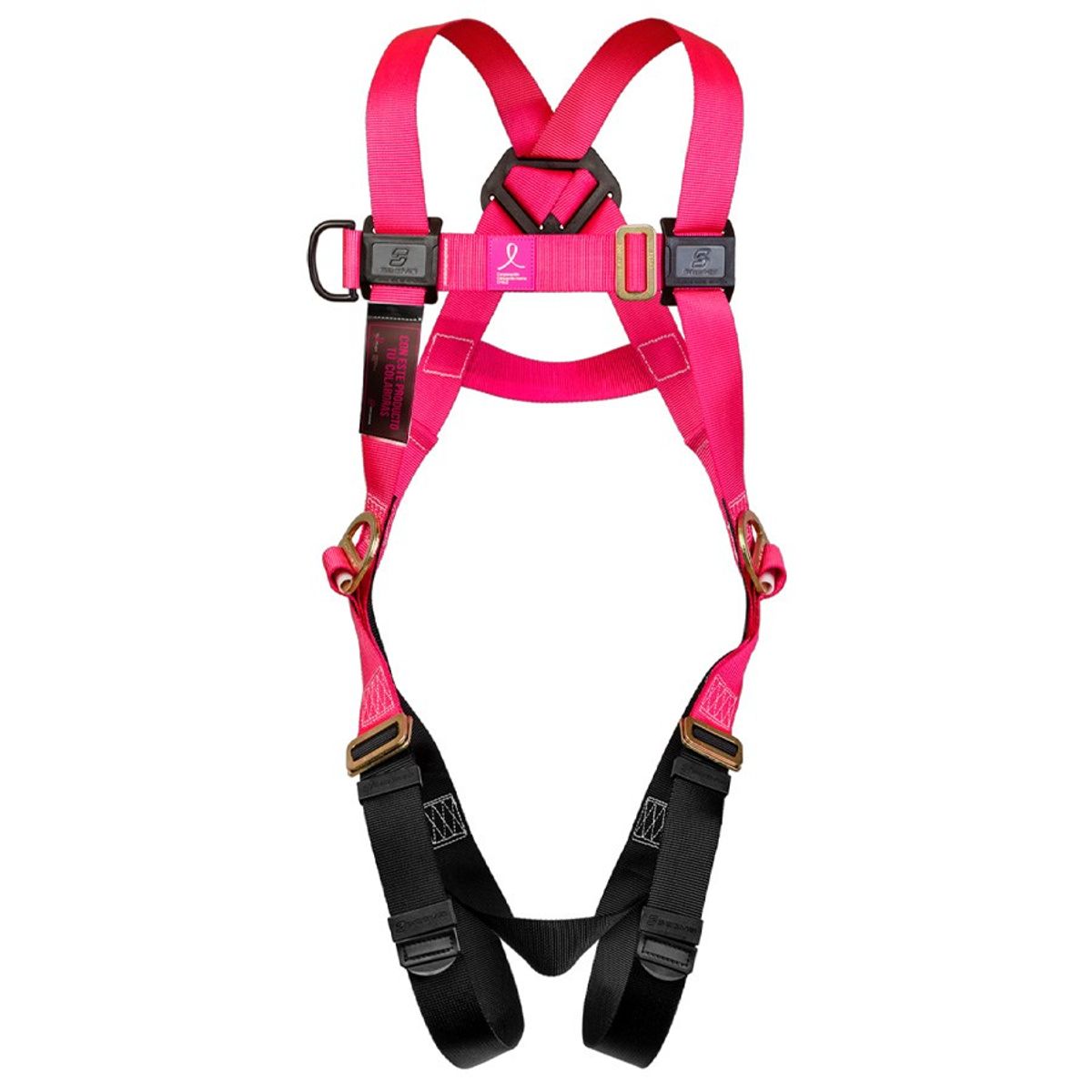 METALFER - Arnes De Seguridad 3 Argollas Estandar Ajustable Rosa