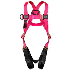 METALFER - Arnes De Seguridad 3 Argollas Estandar Ajustable Rosa