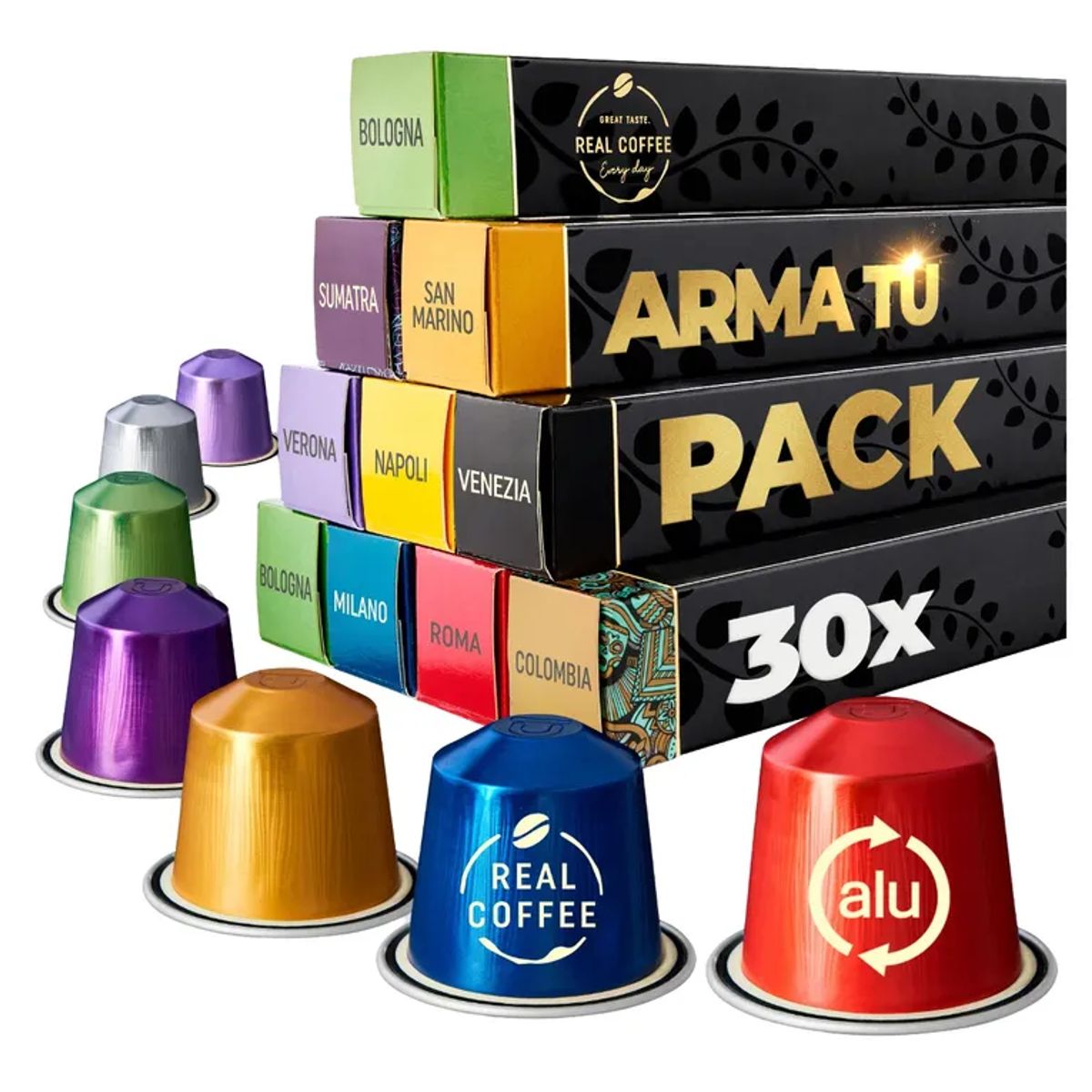 REAL COFFEE - Mini Pack 30 Cápsulas Café