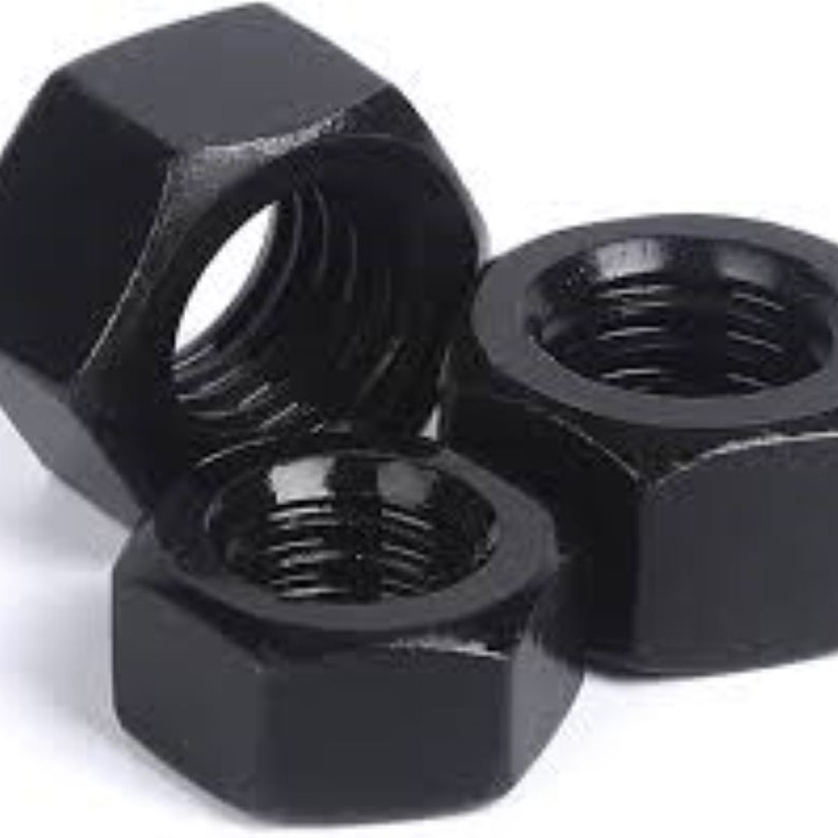 METALFER - Tuerca Hexagonal Negra 1/4" 100 Unidades