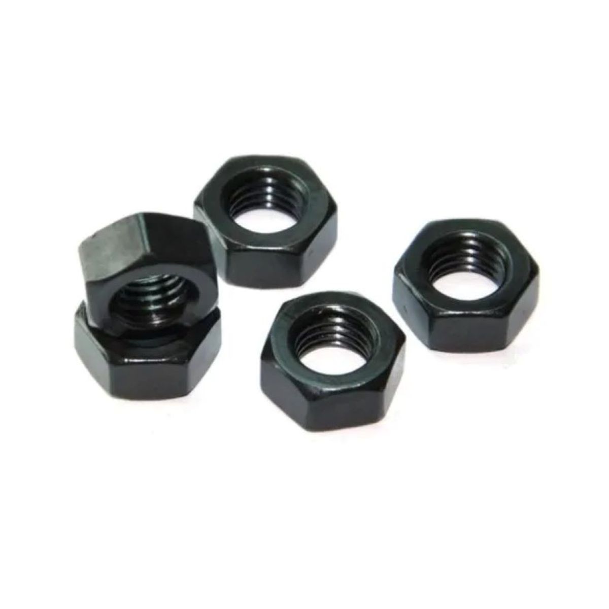METALFER - Tuerca Hexagonal Negra 3/8" 100 Unidades