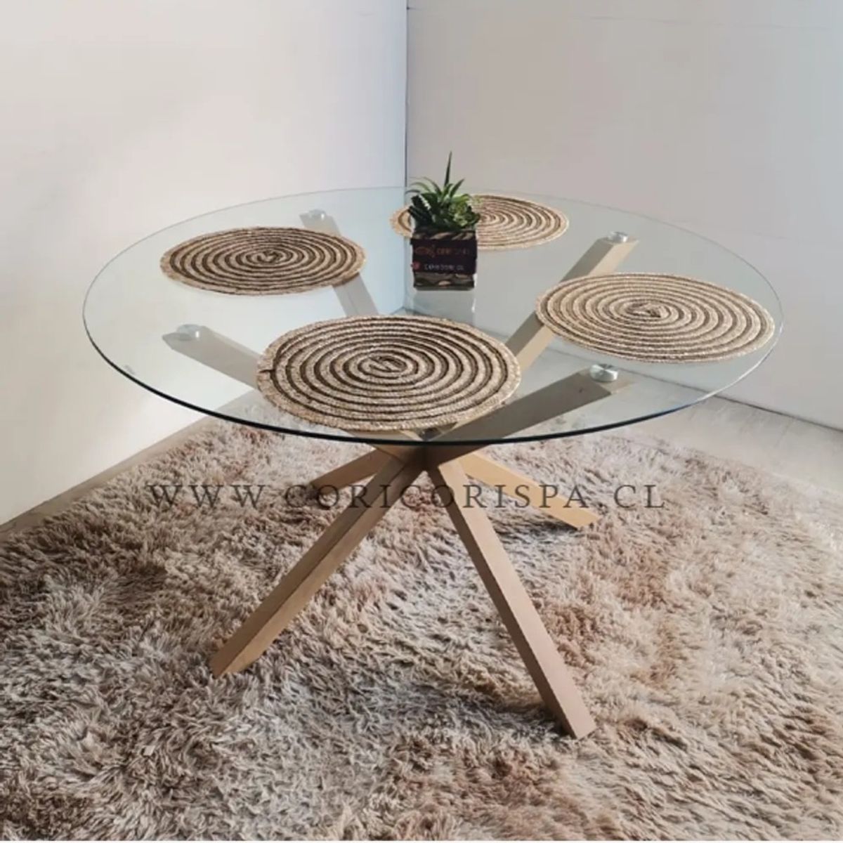 CORI CORI - Mesa de Comedor Warwick Vidrio 120cm