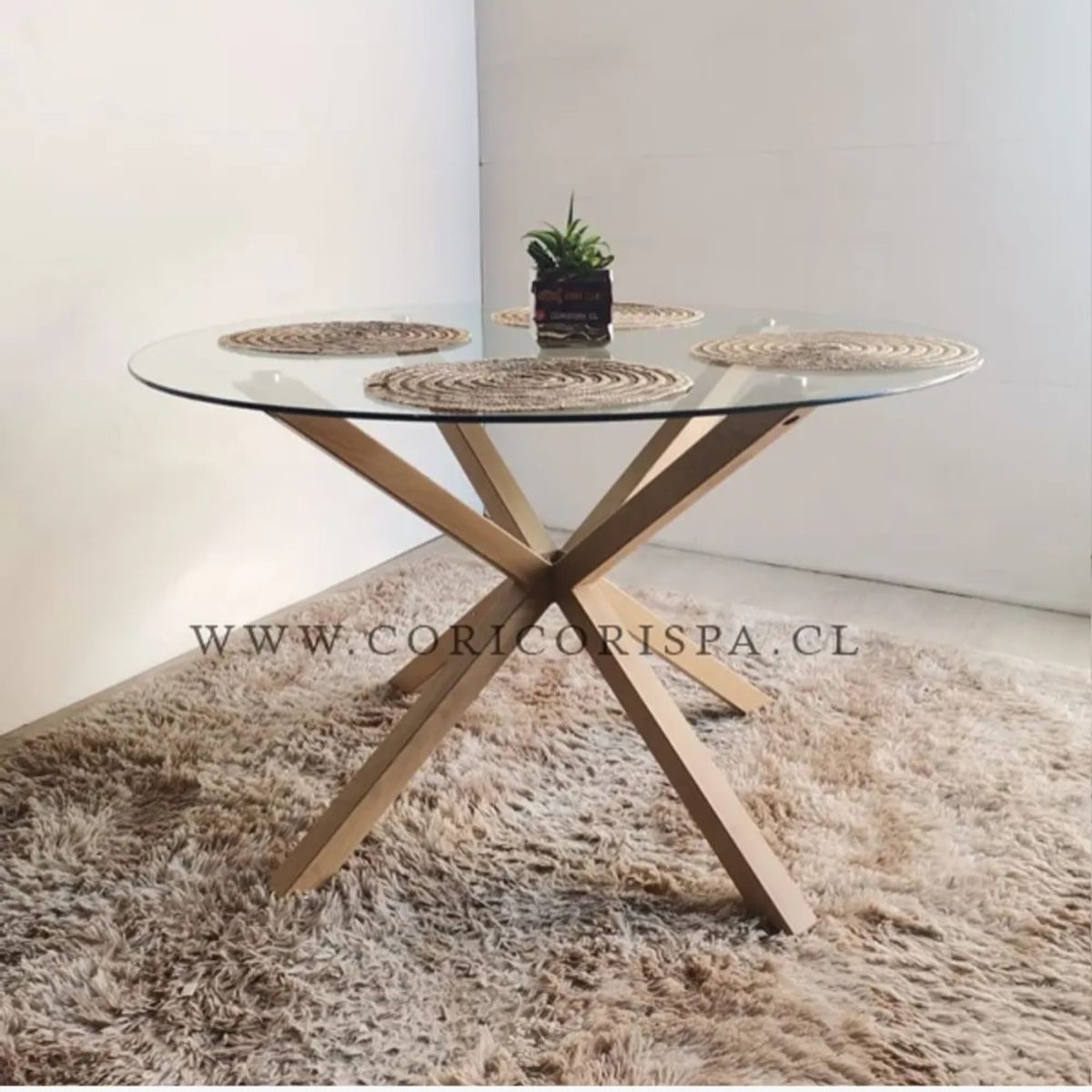 CORI CORI - Mesa de Comedor Warwick Vidrio 120cm