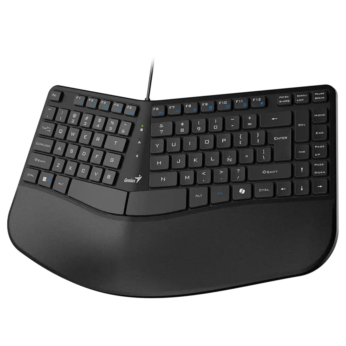 GENIUS - Teclado Ergonómico con apoya Muñecas Enterprise Copilot AI